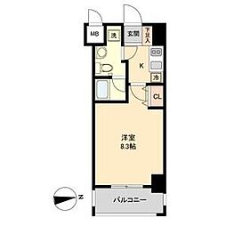 ASレジデンス上前津 1Kの間取図画像