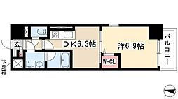 ルナクレシエンテ 1DKの間取図画像