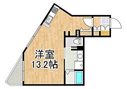 CASAa OTSUKYO 4階ワンルームの間取り