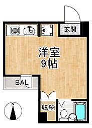 ドエルコトブキ ワンルームの間取図画像