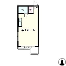小堀マンション 1Kの間取図画像