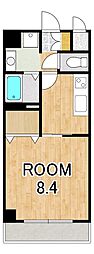 グレース大嘉 1Kの間取図画像