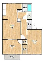 スカイハイツ橋井A 2階