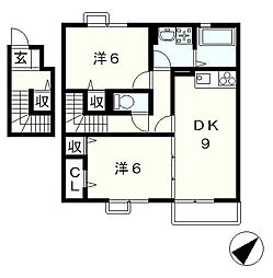 シーザリオA棟 2階