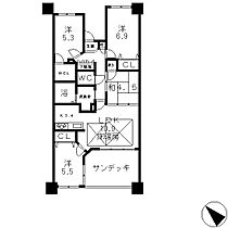 アメニティ南草津VIII  ｜ 滋賀県草津市野路１丁目（賃貸マンション3LDK・2階・65.62㎡） その2