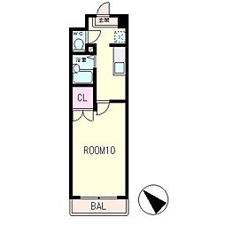 アートプラザ124 1Kの間取図画像