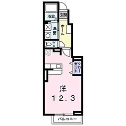 デン・メゾン ワンルームの間取図画像