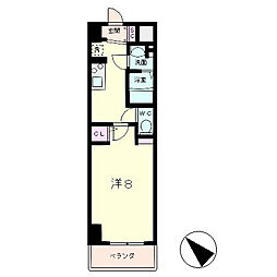 KDXレジデンス南草津 1Kの間取図画像