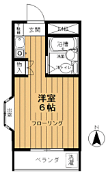 L-VINA中村橋 4階ワンルームの間取り