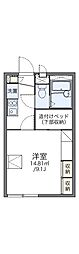 レオパレスセジュール富士 1Kの間取図画像