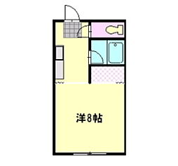 ハイツナカザワ 1Kの間取図画像