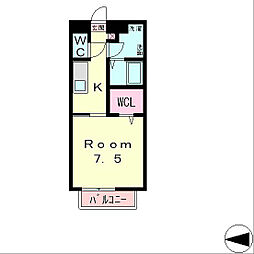 JR東海道・山陽本線 近江八幡駅 徒歩20分の賃貸アパート 1階1Kの間取り