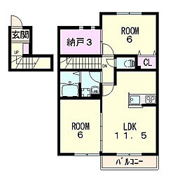 ファイン・レジデンスA 2SLDKの間取図画像