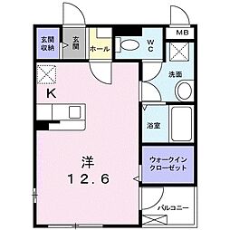 ピーチ・マウンテン ワンルームの間取図画像