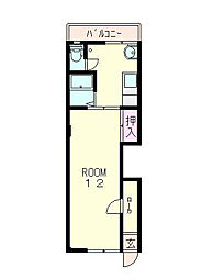 敷島第2マンション 1Kの間取図画像