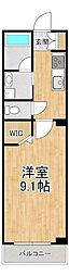 仮)日吉野町シャーメゾン 1Kの間取図画像