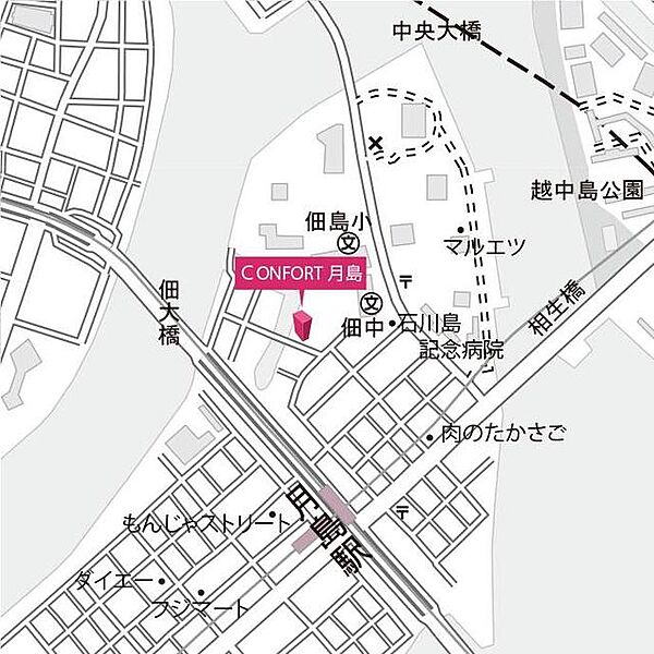 ＣＯＮＦＯＲＴ月島 ｜東京都中央区佃1丁目(賃貸マンション1LDK・5階・40.88㎡)の写真 その19