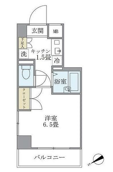 KDXレジデンス横浜関内 804｜神奈川県横浜市中区万代町3丁目(賃貸マンション1K・8階・22.10㎡)の写真 その2