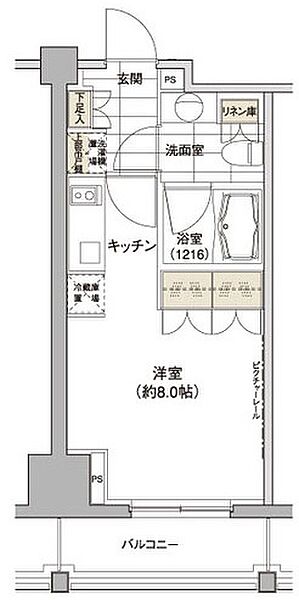 パークハビオ渋谷 1004｜東京都渋谷区渋谷3丁目(賃貸マンション1R・10階・24.11㎡)の写真 その2