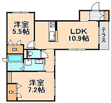 ベールプラザ  ｜ 兵庫県伊丹市荒牧6丁目（賃貸アパート2LDK・1階・56.63㎡） その2