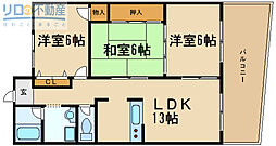 ビューラーささはら 2階3LDKの間取り