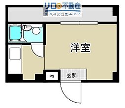 エクセレント伊丹 1Kの間取図画像