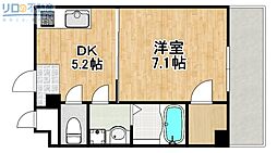 ELEGANTE宝塚 1DKの間取図画像