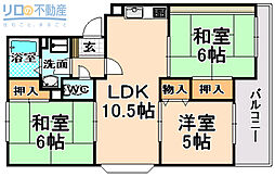 武庫リバーハイツ西野 3LDKの間取図画像