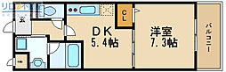 エスポアール 1DKの間取図画像