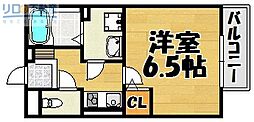 ヴェルドミール栄根 1Kの間取図画像