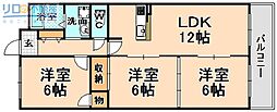 シャンボール東野 3LDKの間取図画像