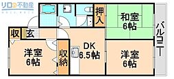 メゾンファミーユ 3DKの間取図画像