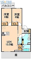ロイヤルクラウン 2LDKの間取図画像