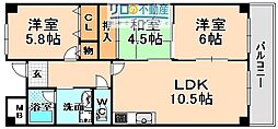 グランドール南野 3LDKの間取図画像