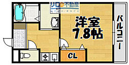 メゾン・ド・カレッタ 1Kの間取図画像