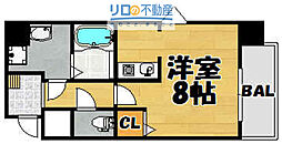 ONLYONE小花2 ワンルームの間取図画像