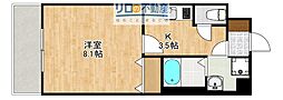 grandeetoile5 1Kの間取図画像
