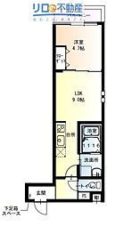 フジパレス新伊丹2番館 1LDKの間取図画像