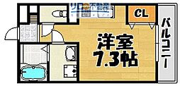 柊 ワンルームの間取図画像