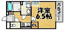 ヴェルドミール栄根 1Kの間取図画像