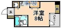コメットマンション鴻池A棟 ワンルームの間取図画像