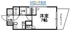エコロジー宝塚レジデンス 1Kの間取図画像