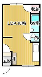 オリス緑町ハイツ2 ワンルームの間取図画像