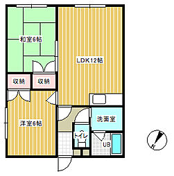 ファミール宮下通り 2LDKの間取図画像