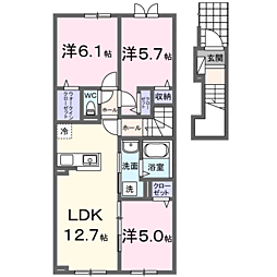 フェリーチェ 3LDKの間取図画像