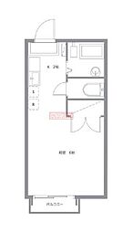 小田急小田原線 下北沢駅 徒歩14分の賃貸アパート 2階1Kの間取り