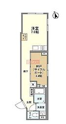 SPHERE YOYOGIUEHARA HILLTOP 2階ワンルームの間取り