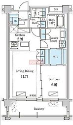 グランドゥールプレミアム代々木大山 1階1LDKの間取り