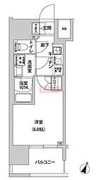 ラクラス幡ヶ谷 6階1Kの間取り