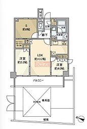リビオ世田谷松原 1階2SLDKの間取り